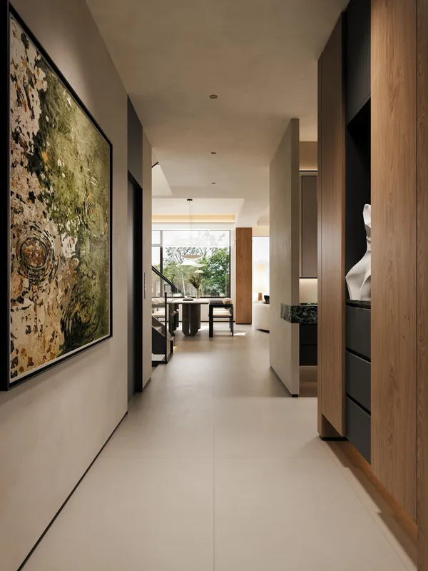 Interior doors and wall panelling